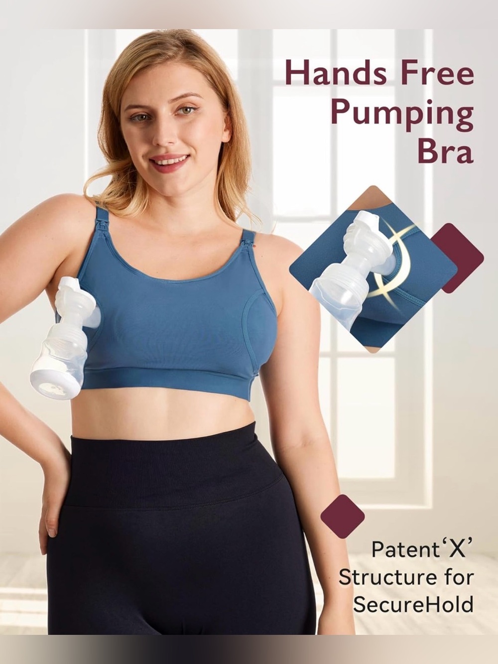New 🏷️✨Momcozy Hands-Free Pumping & Nursing Bra ✨
Size XL blue 🌊. ⚠️ bra only.